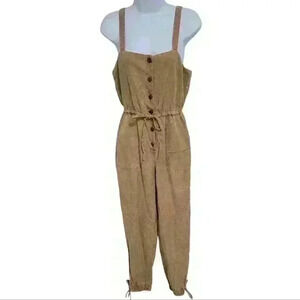 Alice + Olivia Tan Tiana Drawstring Waist Jumpsuit